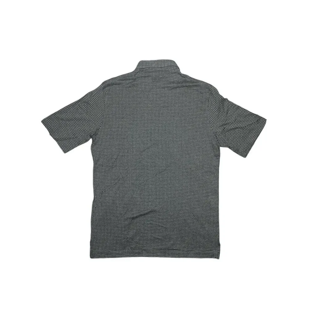 Polo Golf Ralph Lauren Shirt M Pima Cotton Peru Gray Dot Pattern Excellent
